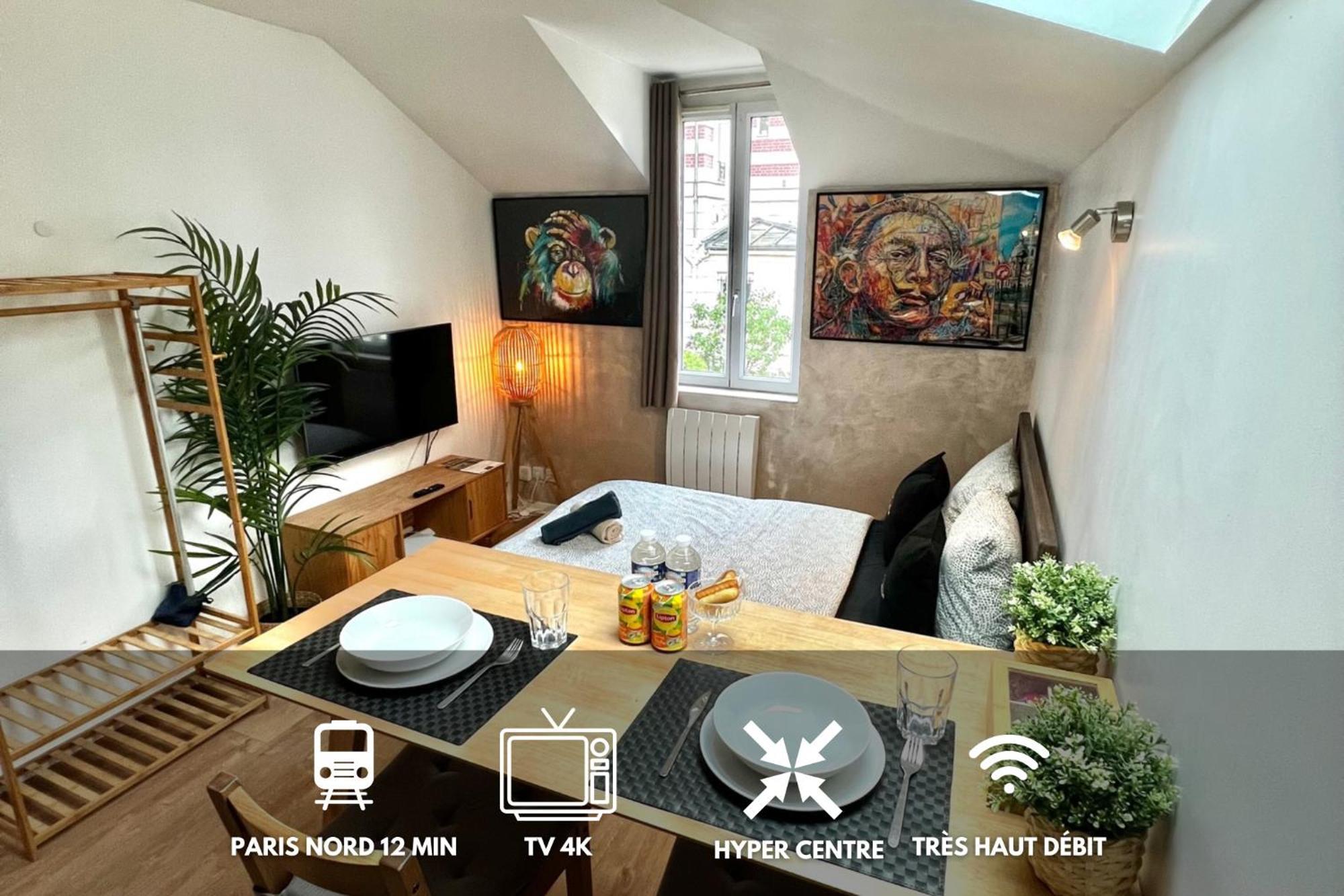 Studio Douillet Hypercentre 12 Min De Paris Ангьен-ле-Бэн Экстерьер фото